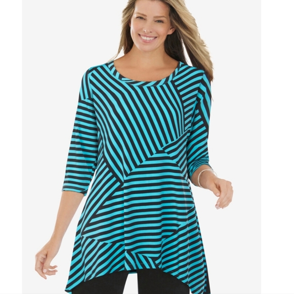 Woman Within shark bite tunic - size 18/20 - Picture 3 of 3